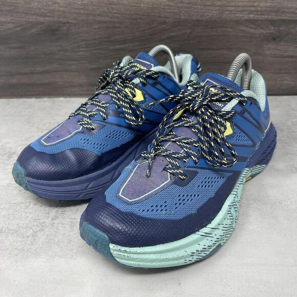 HOKA Speedgoat 3 Trail Running Shoes Womens Size 7 Blue Sneakers One One - Picture 2 of 11
